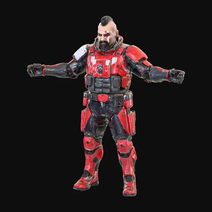 3D model for #villain#, Cybernetic Warrior