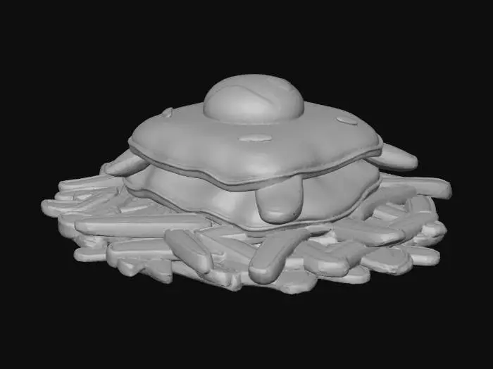 3D model for Egg and Fries Art