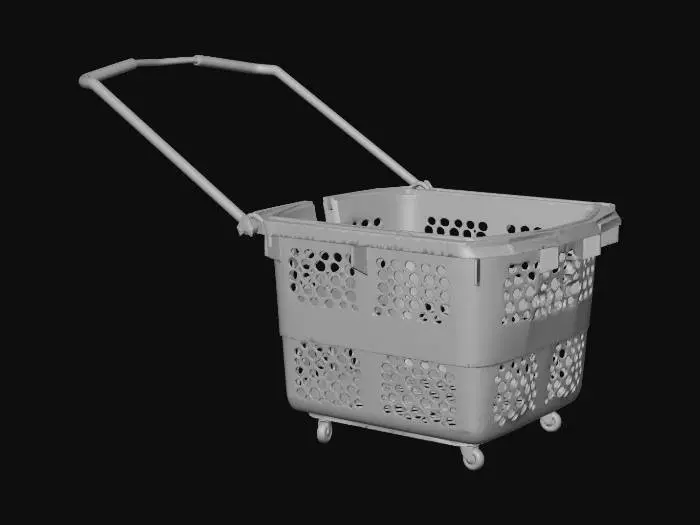 3D model for Green Grocery Basket