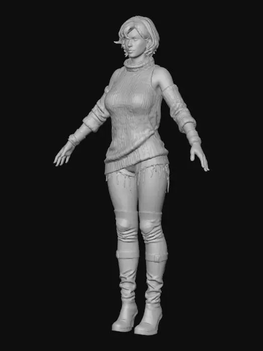 3D model for Marrie casual attire ( virgin killer sweater )