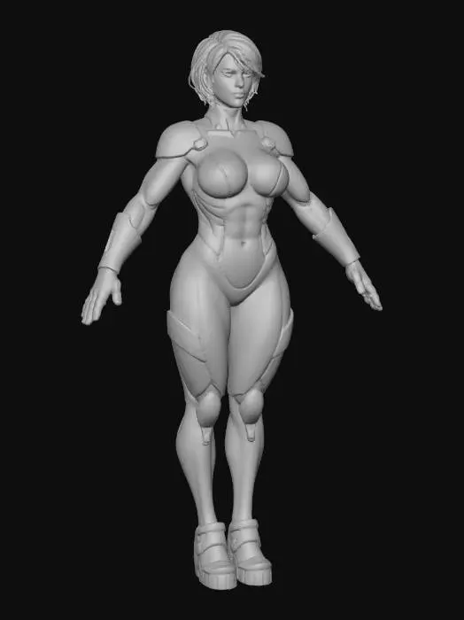 3D model for maritzza solarian female superhero