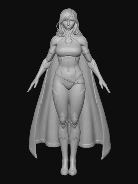 3D model for Superhero in White and Gold