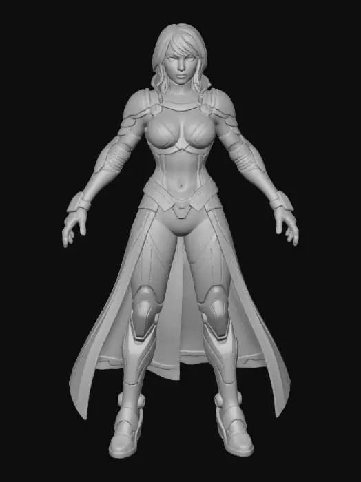 3D model for Female Mass Effect Series N7 Cyber Warrior 4K HD Fine Detailed