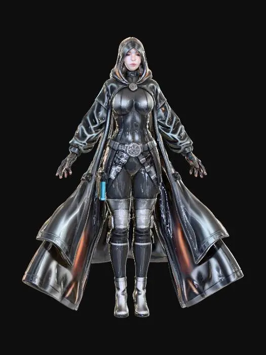 3D model for Star Wars Sith Female Knight of Shadows