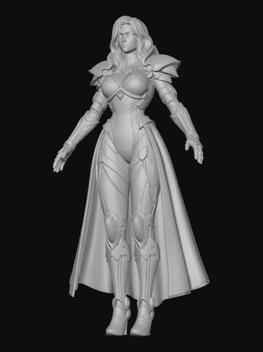3D model for Warrior Princess of the Crimson Realm Roe Kingdom