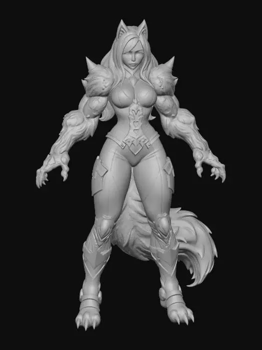 3D model for Lunar Lycan Warrior
