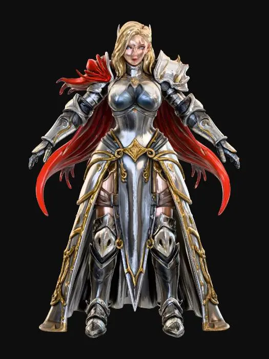 3D model for Jennifer Warrior Holy Knight Maiden