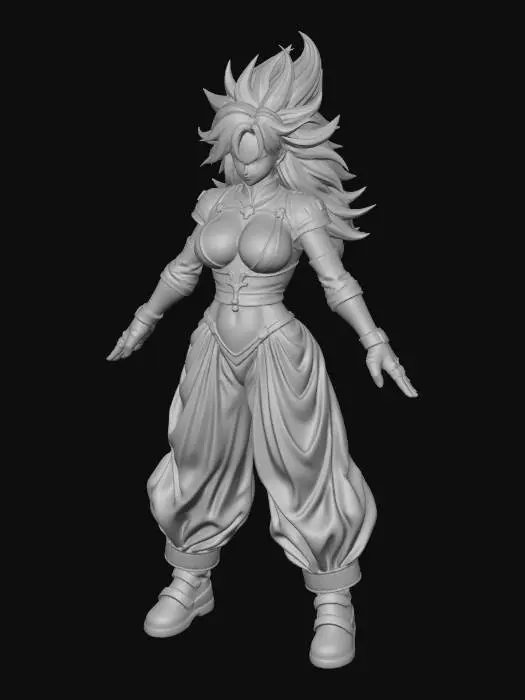 3D model for Saiyan Female Warrior of Shadows