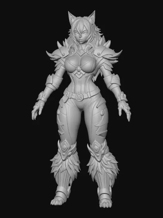3D model for Shadow Warrior Wolfgirl