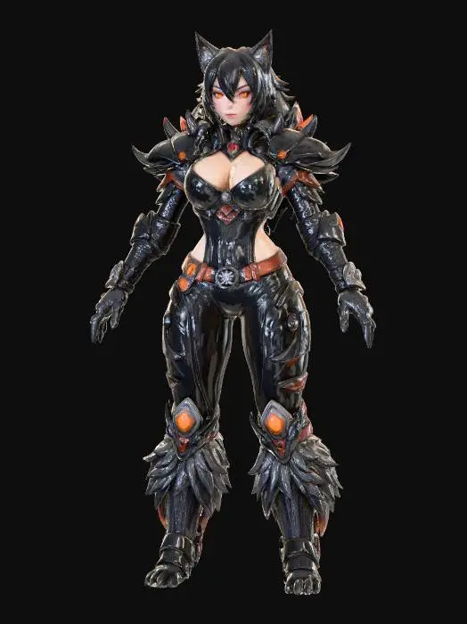 3D model for Shadow Warrior Wolfgirl