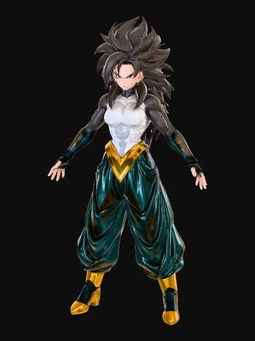3D model for Chaya Saiyan Warrior Ascendant