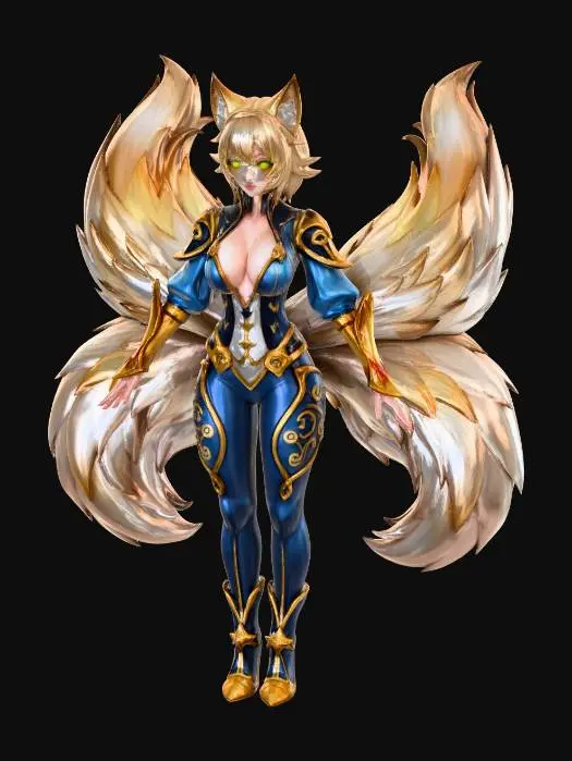 3D model for Kitsune Warrior