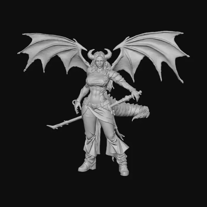 3D model for Dragon Princess Swordswoman