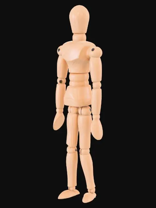 3D model for Wooden Mannequin Standing