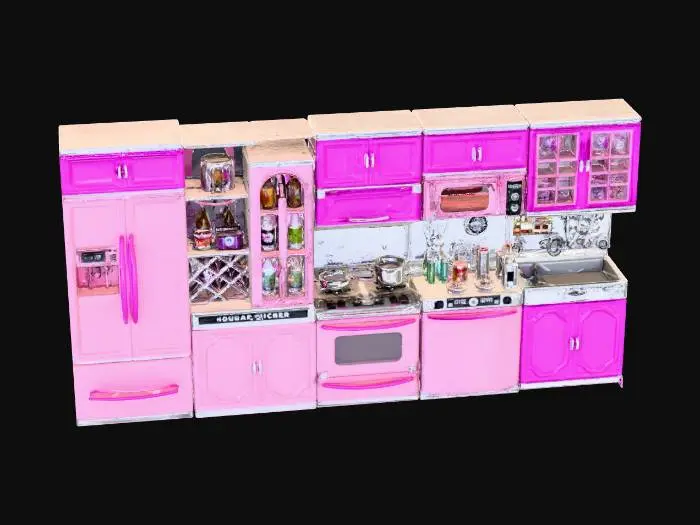 3D model for Pink Toy Kitchen Set