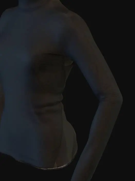 3D model for black long sleeve turtle neck 