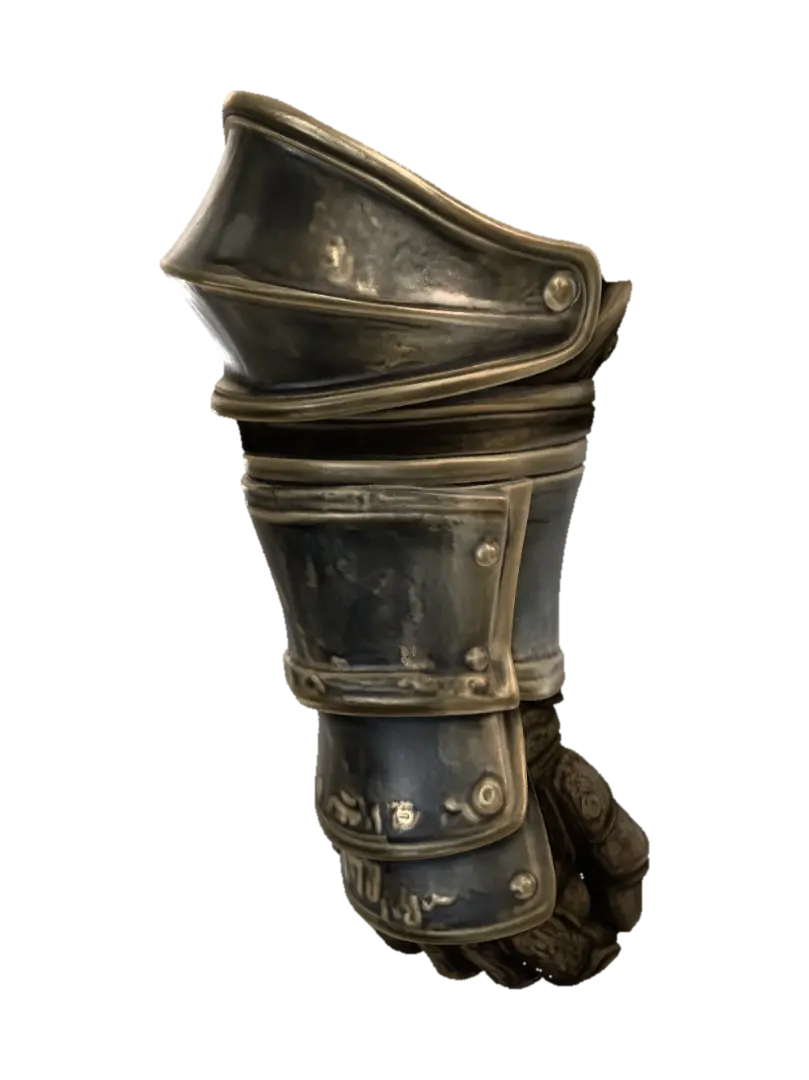 Bronze Segment Gauntlet 3D model, vytvořený pomocí AI