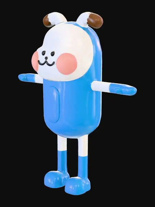 3D model for Blue Bunny Buddy