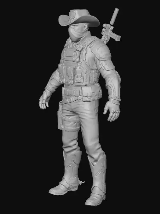3D model for Cowboy Commando