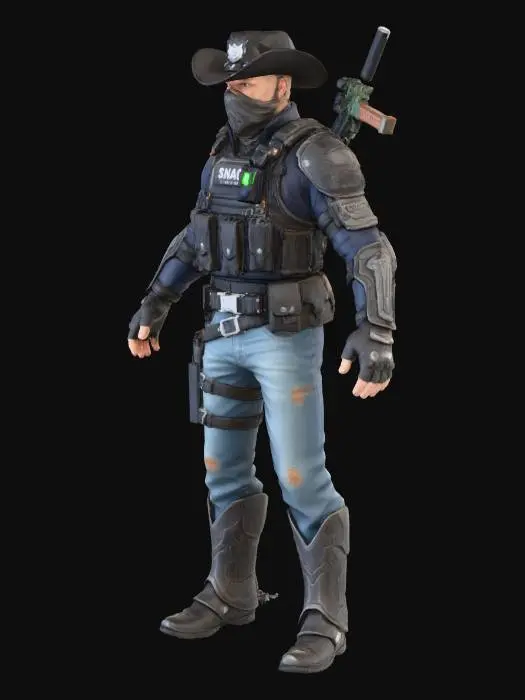 3D model for Cowboy Commando