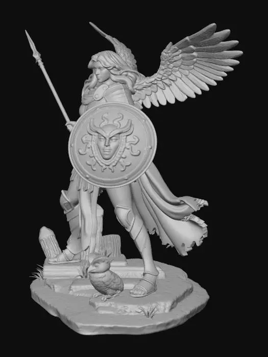 3D model for Athena in Battle Armor