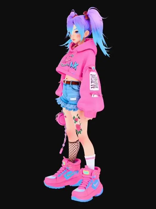 3D model for Vibrant Street Style