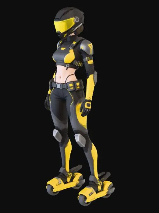 3D model for Cyber Roller Skater