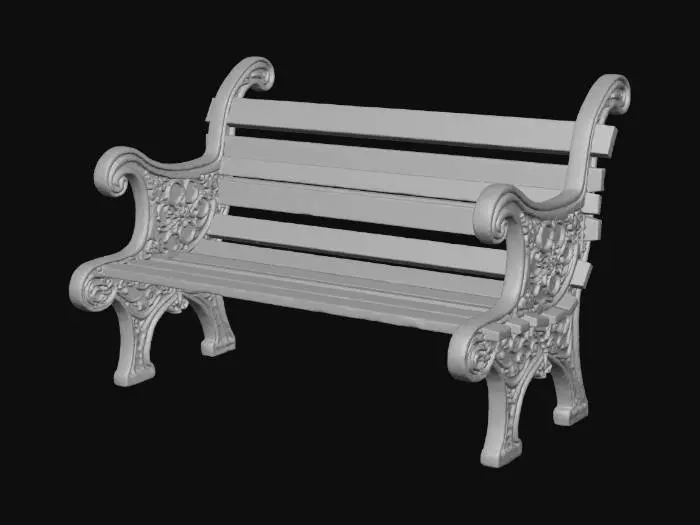 3D model for Park Bench