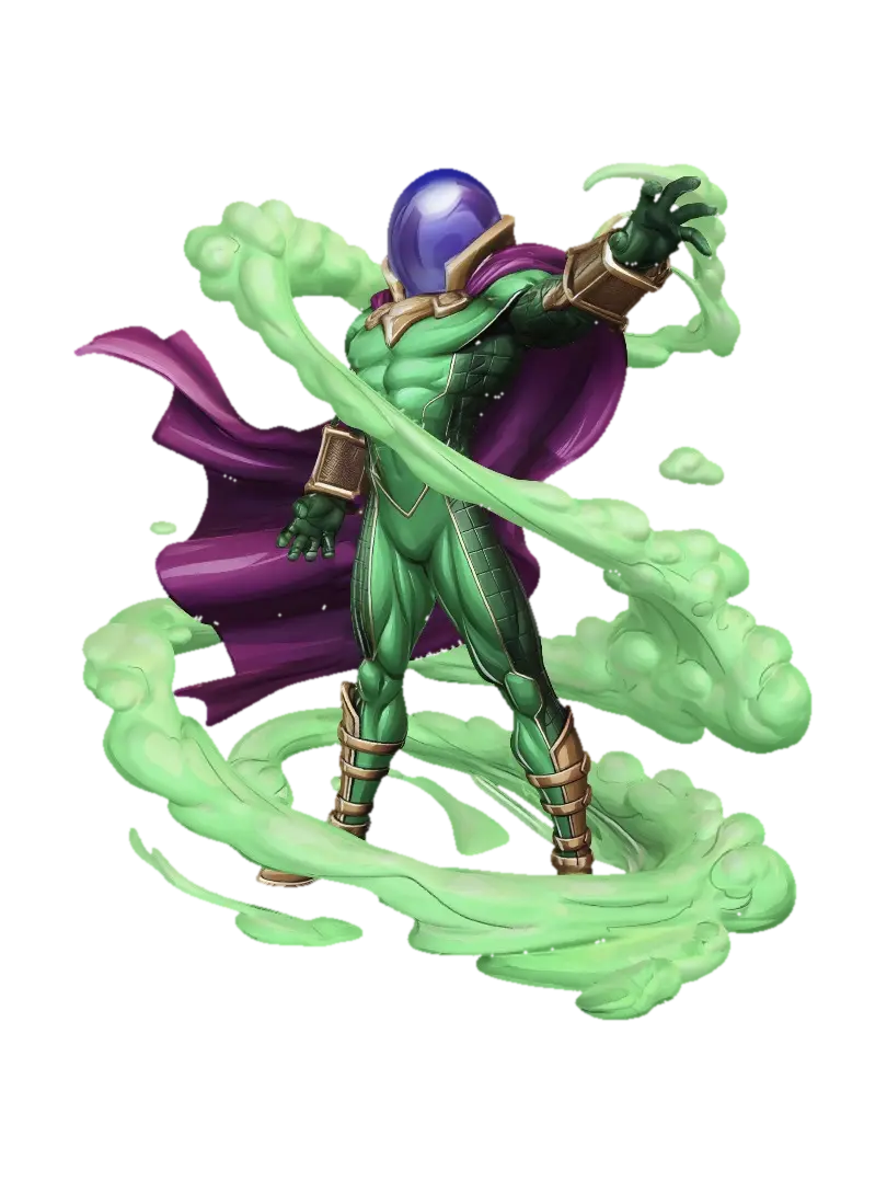Emerald Tempest - Marvelcomics 3D model, vytvořený pomocí AI