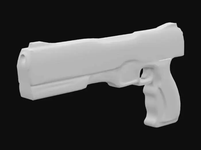 3D model for Futuristic Pistol Design