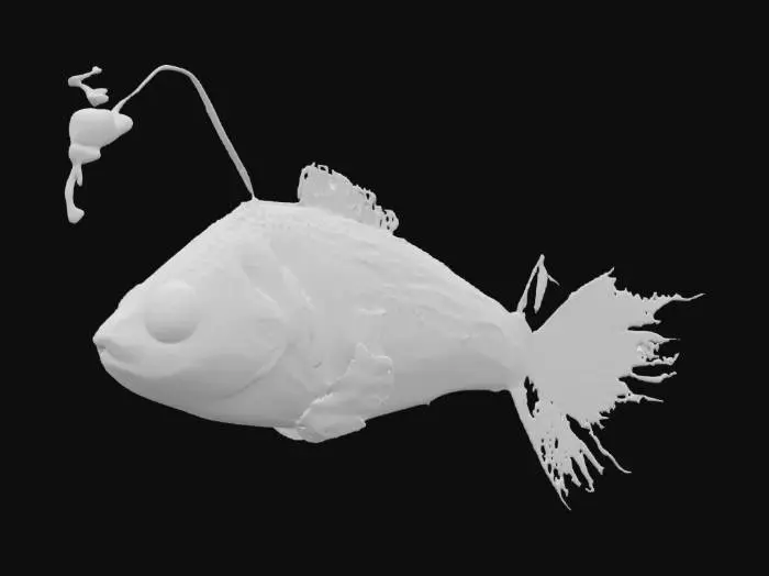 3D model for Deep Sea Fish Drawing, #SketchTo3D#
