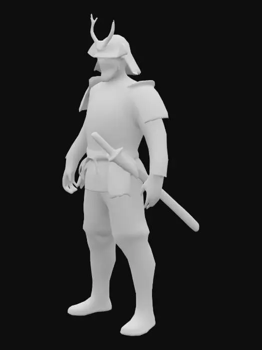3D model for Undead Samurai Warrior