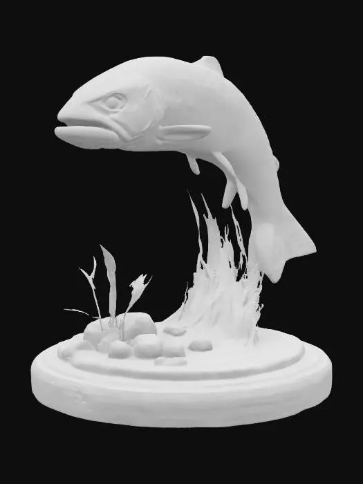 3D model for Trout diorama, #arch#