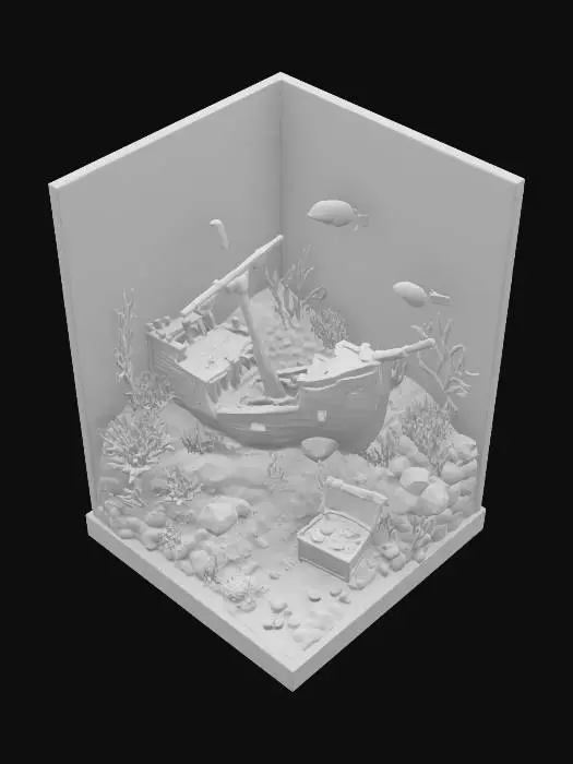 3D model for Sunken Treasure Quarters, #ocean#