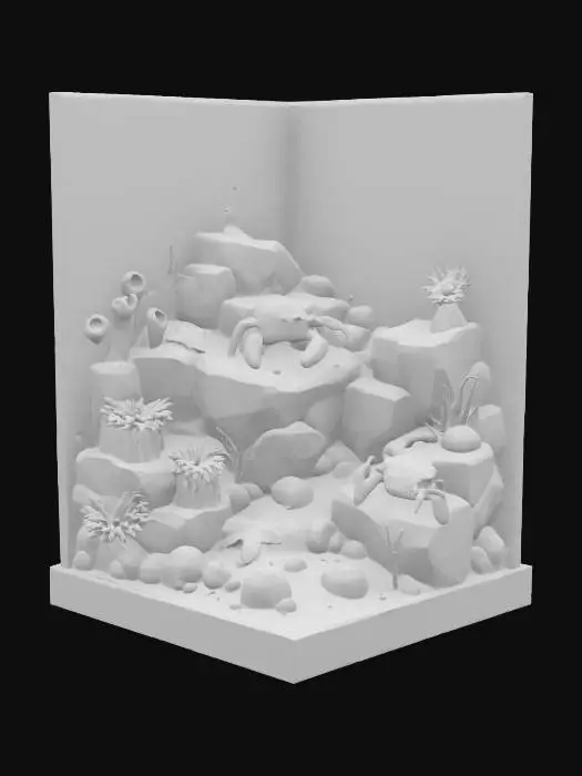 3D model for Ocean Corner Scene, #ocean#