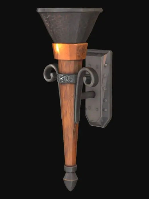 3D model for Medieval Wall Sconce