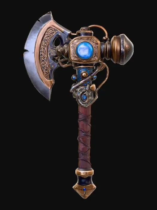 3D model for Arcane Battleaxe