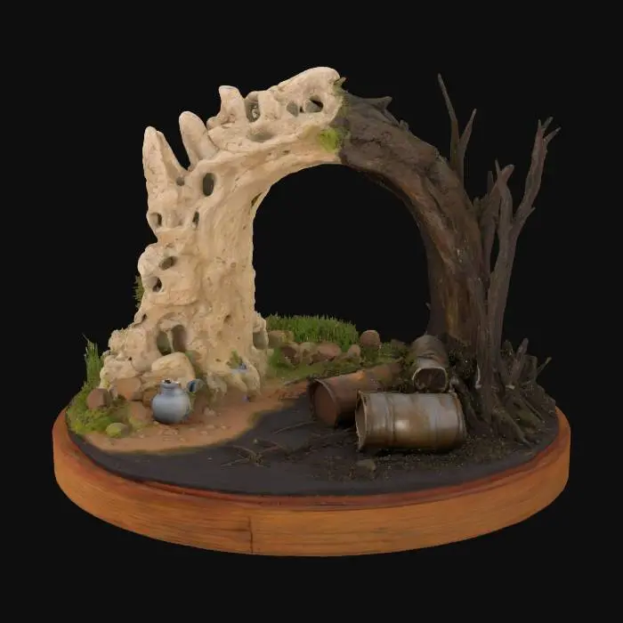3D model for Ancient Passage Diorama, #arch#