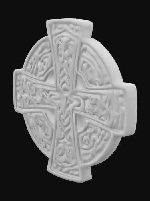 3D model for Celtic Cross Coin double sided