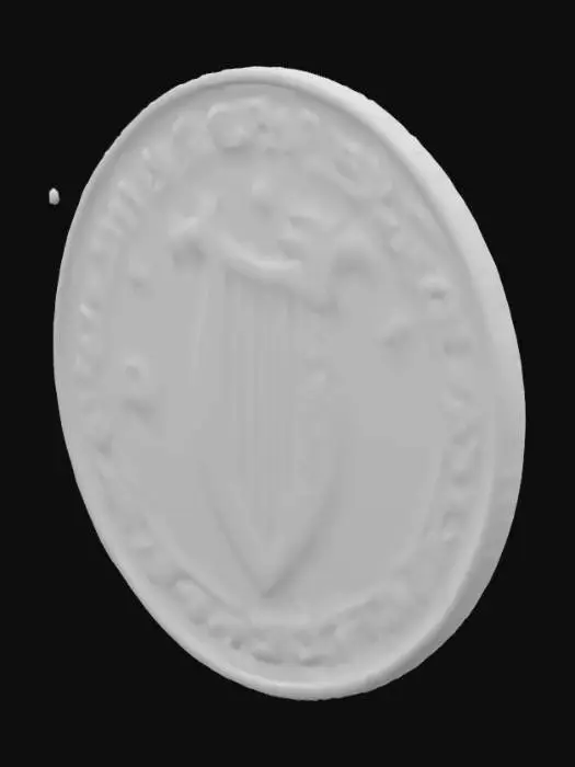 3D model for Irish double-sided gold coin