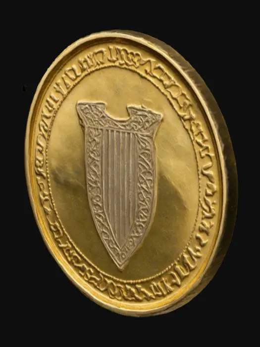 3D model for Irish double-sided gold coin