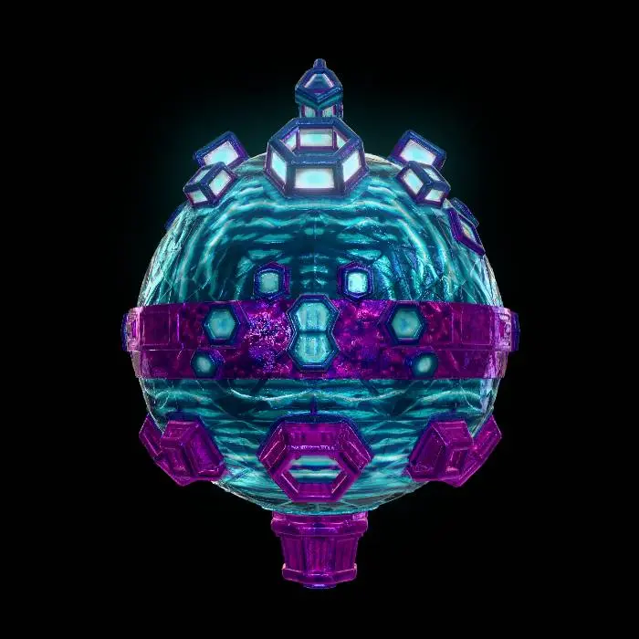 3D model for A magical futuristic core called “Meshy”, floating in space, generating thousands of glowing 3D creations from pure imagination, fantasy creatures, cyberpunk cities, stylized game characters, floating islands, holographic geometry, colorful particles, cinematic lighting, ultra detailed, dreamlike atmosphere, creative energy flowing through the universe, highly artistic, vibrant colors, 3D render, trending on ArtStation #ImagineMeshy