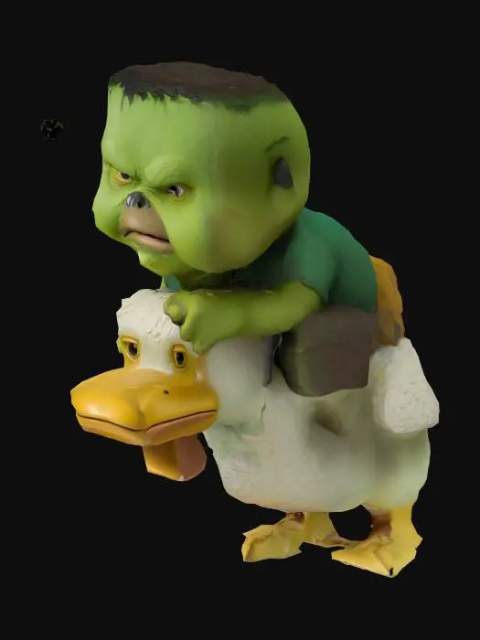 3D model for Green Rider on Duck