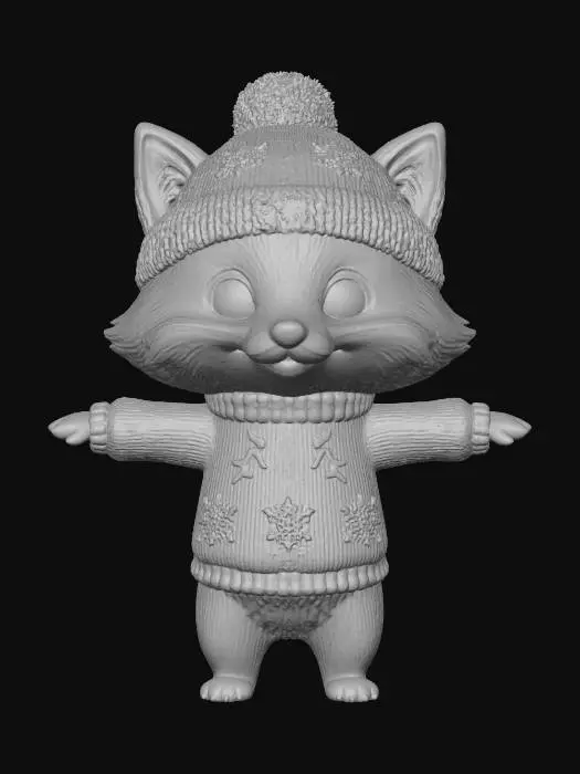 3D model for Winter Fox Charm