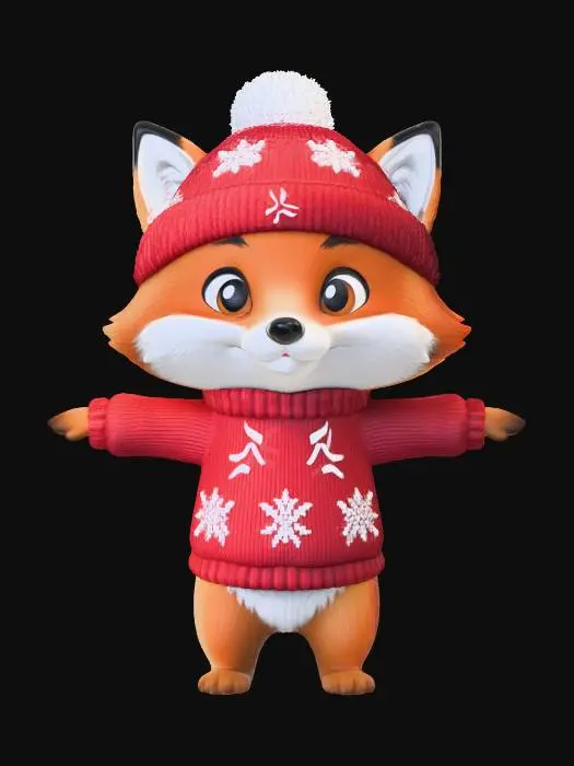 3D model for Winter Fox Charm