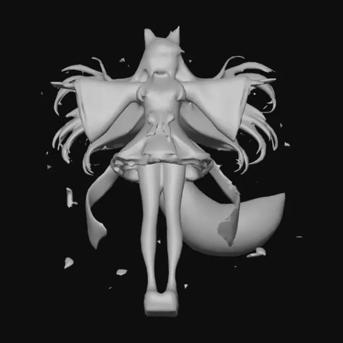 3D model for Kitsune Autumn Dance
