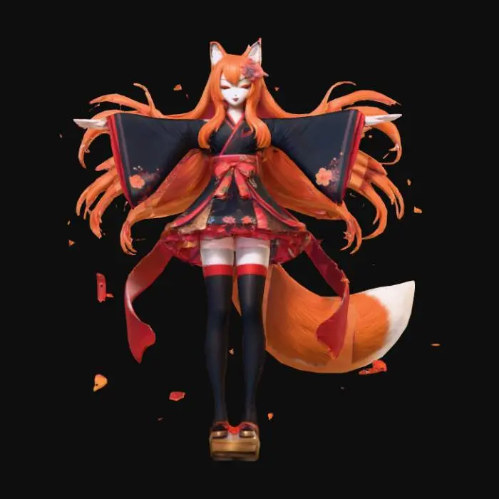 3D model for Kitsune Autumn Dance