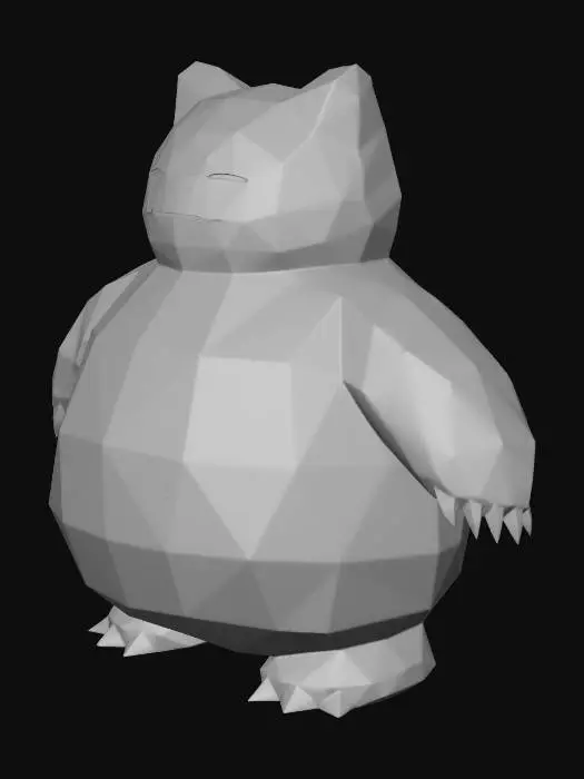 3D model for Low-Poly Snorlax