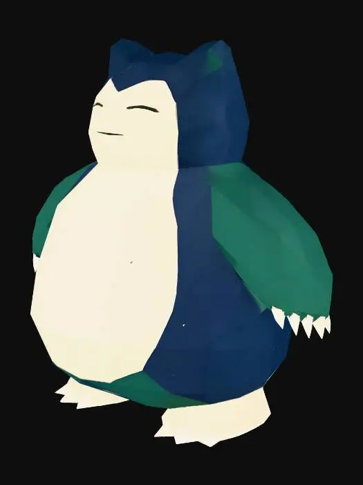 3D model for Low-Poly Snorlax