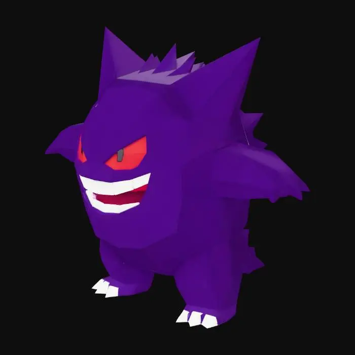 3D model for Low-Poly Gengar